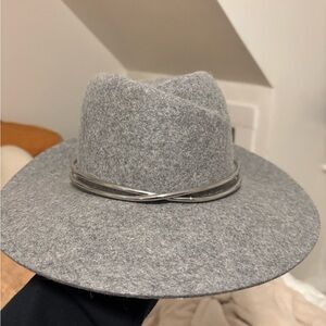 Rag & Bond Light Gray Fedora with Silver Band